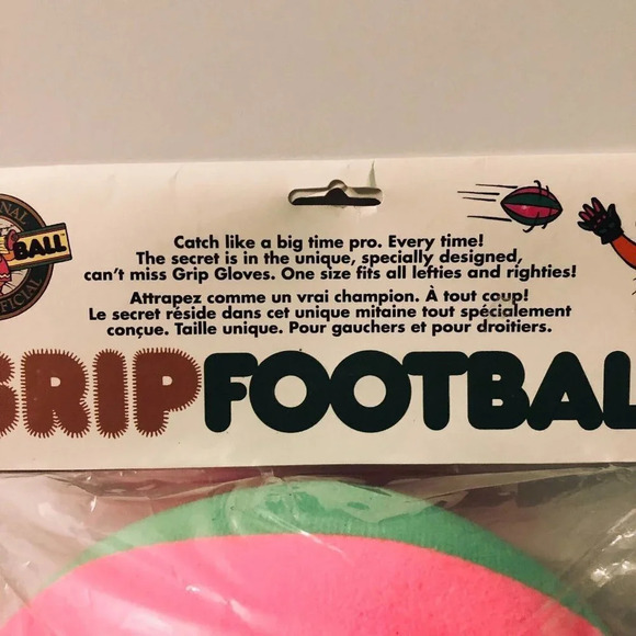 Vintage Grip Ball Football With Glove Damaged Packaging - Picture 5 of 16